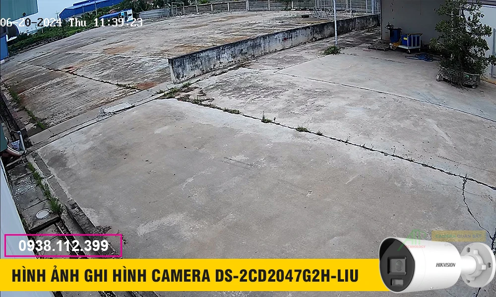 hình demo thực tế camera Ip poe DS-2CD2047G2H-LIU