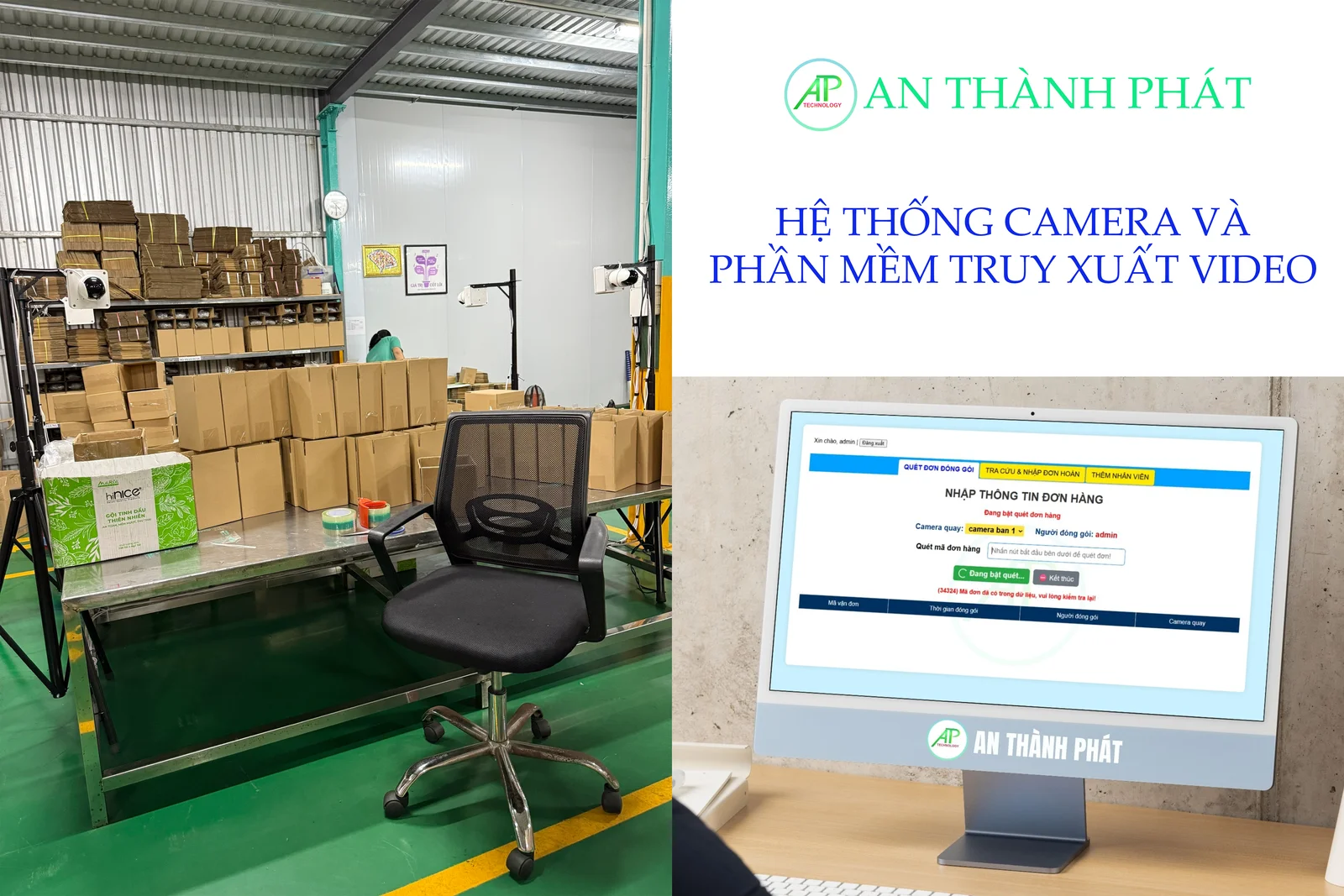 hệ thống và phần mềm quay video mã vận đơn 