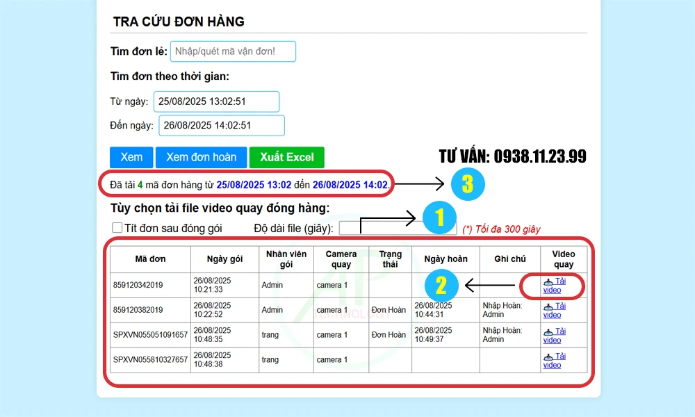 Hướng dẫn tải video đóng hàng phần mềm camera quay video đóng hàng