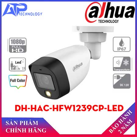 Camera HDCVI 2MP Full Color DAHUA DH-HAC-HFW1239CP-LED