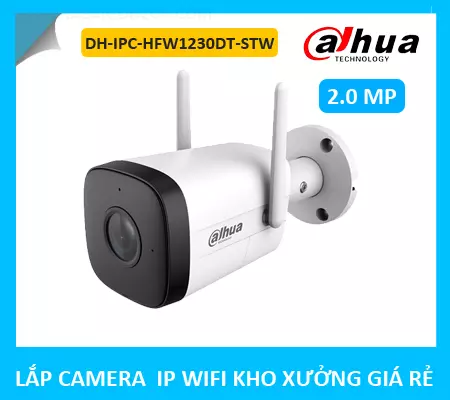 Camera IP Wifi ngoài trời Dahua DH-IPC-HFW1230DT-STW,lắp camera dahua chính hãng,lắp camera dahua chất lượng,công ty phân phối camera dahua DH-IPC-HFW1230DT-STW