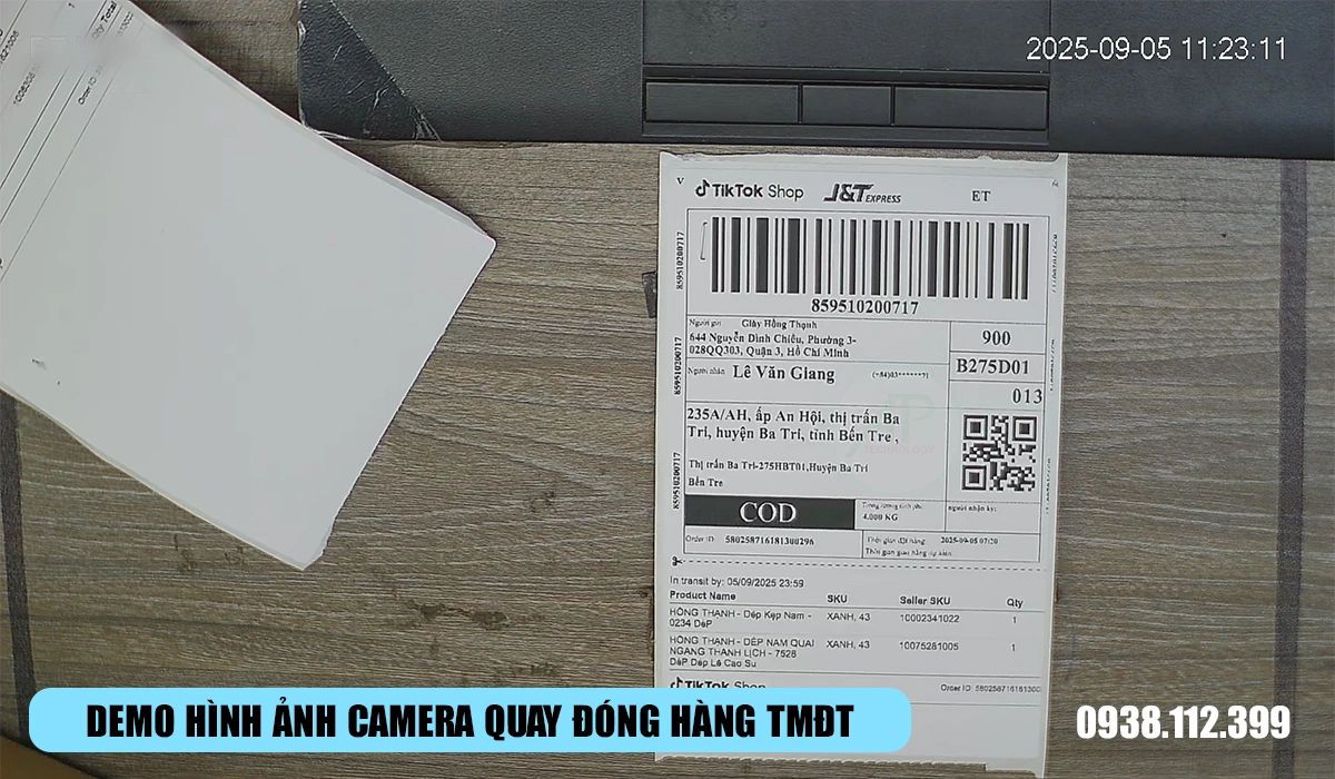 demo camera quay đóng hàng sàn TMĐT
