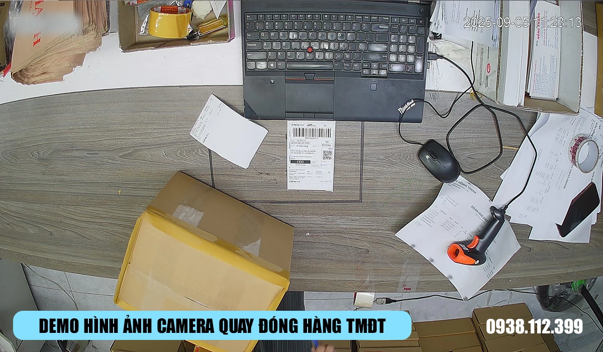 demo camera quay đóng hàng sàn TMĐT