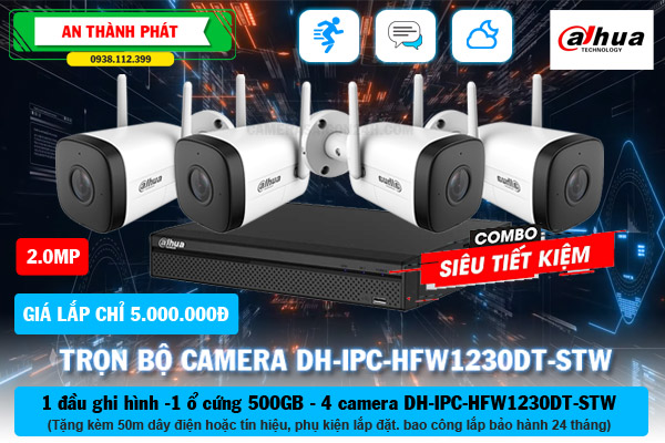 trọn bộ camera wifi thân dahua DH-IPC-HFW1230DT-STW