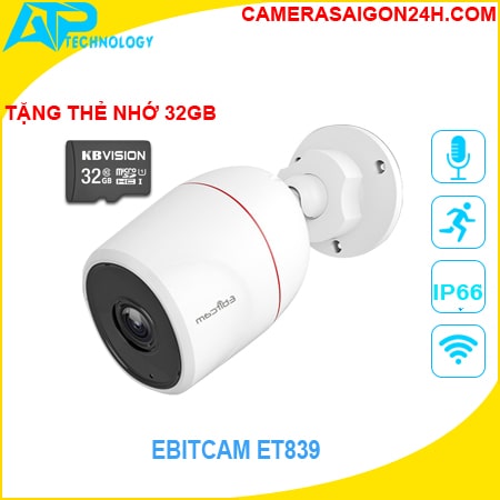 camera không dây giá rẻ ngoài trời ebitcam ET839