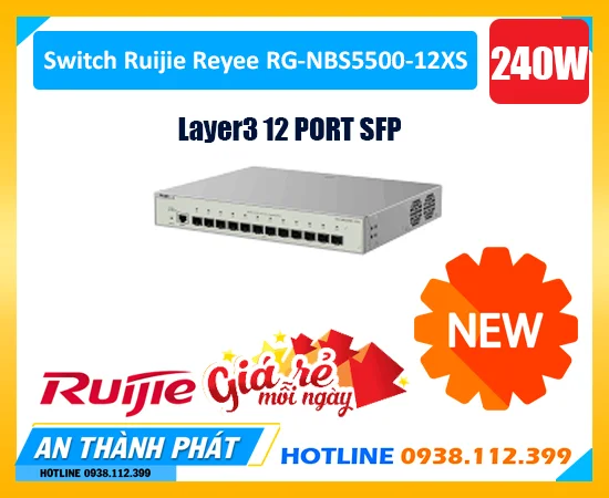 Ruijie Reyee RG-NBS5500-12XS, swicth , swicth RG-NBS5500-12XS , switch Layer 3,Ruijie , swicth giá rẻ
