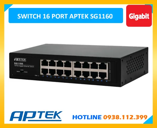 SG1160, aptek SG1160, SG1160 aptek, switch SG1160, switch 16 port SG1160, switch aptek SG1160, bộ chuyển mạch SG1160, giá bán SG1160, aptek SG1160 giá rẻ