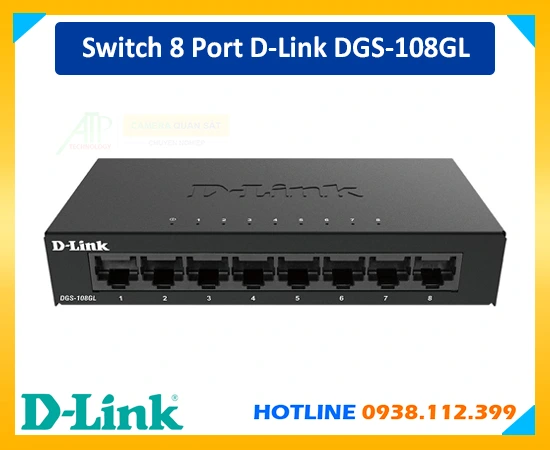 DGS-108GL , Switch 8 cổng D-Link DGS-108GL,D-Link DGS-108GL Switch 8 Port , D-Link DGS-108GL Bộ Chia Mạng 8 Port, DGS-108GL, D-Link DGS-108GL
