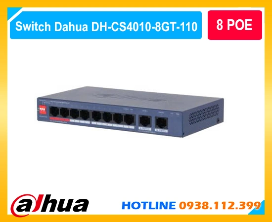 DH-CS4010-8GT-110, Bộ chia tín hiệu mạng POE DH-CS4010-8GT-110, Switch DH-CS4010-8GT-110, DH-CS4010-8GT-110 8 port, switch 8 POE DH-CS4010-8GT-110, Switch Dahua DH-CS4010-8GT-110, Switch DH-CS4010-8GT-110 8 cổng POE, DH-CS4010-8GT-110 chính hãng, DH-CS4010-8GT-110 giá rẻ  