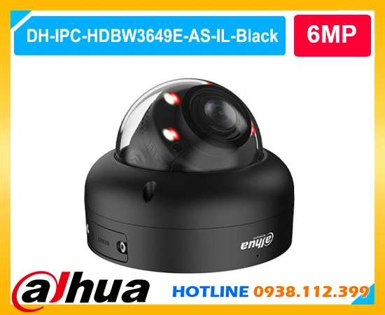 Camera DH-IPC-HDBW3649E-AS-IL-Black, Camera Dahua 6MP DH-IPC-HDBW3649E-AS-IL, Camera IP Dahua HDBW3649E-AS-IL Black, Camera Dome Dahua 6MP HDBW3649E-AS-IL, Camera ngoài trời Dahua DH-IPC-HDBW3649E-AS-IL, Camera AI Dahua SMD 4.0 HDBW3649E-AS-IL,DH-IPC-HDBW3649E-AS-IL-Black