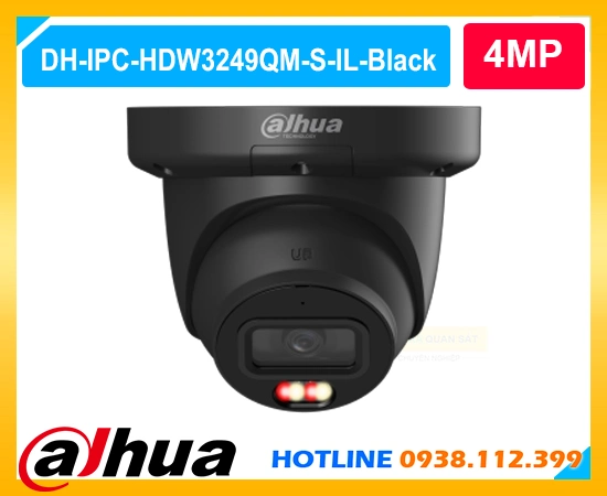 Camera DH-IPC-HDW3249QM-S-IL-Black 2MP, Camera DH-IPC-HDW3249QM-S-IL-Black Full Color, Camera IP Dahua DH-IPC-HDW3249QM-S-IL-Black, Camera Dahua DH-IPC-HDW3249QM-S-IL-Black, Camera ngoài trời DH-IPC-HDW3249QM-S-IL-Black, DH-IPC-HDW3249QM-S-IL-Black