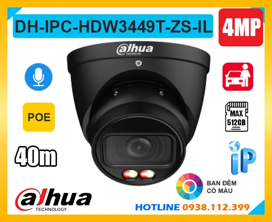 Camera Dahua DH-IPC-HDW3449T-ZS-IL (4MP), camera quan sát DH-IPC-HDW3449T-ZS-IL, camera có màu ban đêm DH-IPC-HDW3449T-ZS-IL, camera giám sát DH-IPC-HDW3449T-ZS-IL, camera ghi âm DH-IPC-HDW3449T-ZS-IL, lắp đặt camera DH-IPC-HDW3449T-ZS-IL, lắp camera DH-IPC-HDW3449T-ZS-IL giá rẻ,