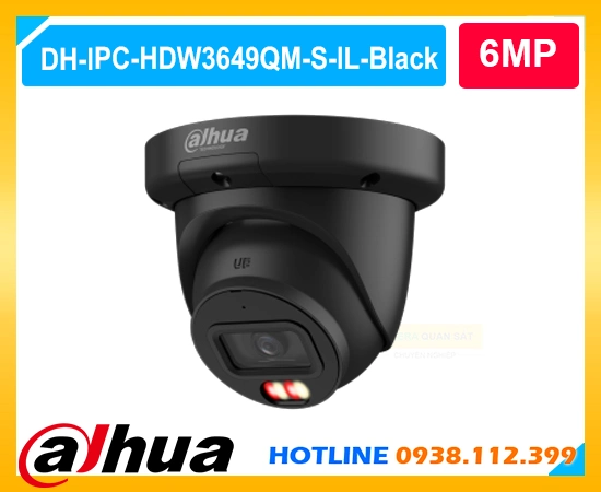 camera 6MP DH-IPC-HDW3649QM-S-IL-Black, camera IP DH-IPC-HDW3649QM-S-IL-Black, camera hồng ngoại DH-IPC-HDW3649QM-S-IL-Black, camera ngoài trời DH-IPC-HDW3649QM-S-IL-Black, camera AI DH-IPC-HDW3649QM-S-IL-Black, camera giám sát DH-IPC-HDW3649QM-S-IL-Black,