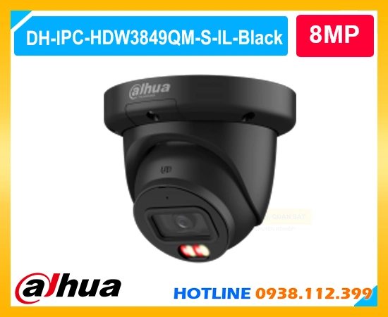 Camera Dahua DH-IPC-HDW3849QM-S-IL-Black chính hãng giá tốt, Camera DH-IPC-HDW3849QM-S-IL-Black 8MP siêu nét, Camera Dahua DH-IPC-HDW3849QM-S-IL-Black ngoài trời IP67, Camera IP Dahua DH-IPC-HDW3849QM-S-IL-Black có mic thu âm, Camera Dahua DH-IPC-HDW3849QM-S-IL-Black