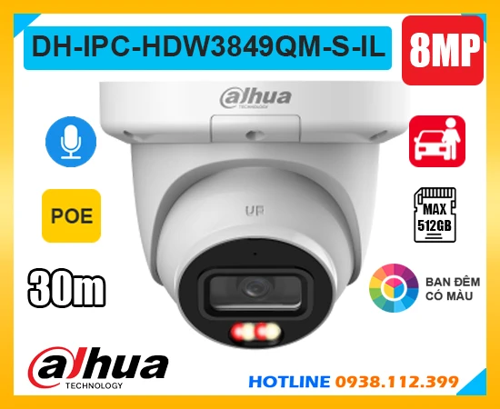 DH-IPC-HDW3849QM-S-IL, DH-IPC-HDW3849QM-S-IL Camera Dahua (8MP), camera quan sát DH-IPC-HDW3849QM-S-IL, lắp đặt camera DH-IPC-HDW3849QM-S-IL, camera quan sát DH-IPC-HDW3849QM-S-IL, camera DH-IPC-HDW3849QM-S-IL giá rẻ, camera DH-IPC-HDW3849QM-S-IL chính hãng,
