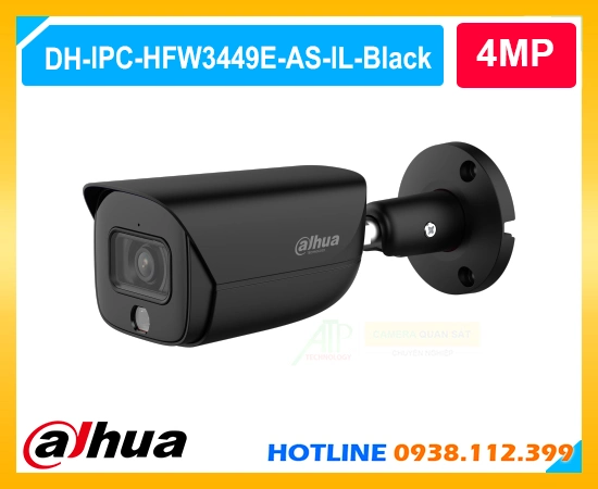Camera Dahua DH-IPC-HFW3449E-AS-IL-Black chính hãng, Camera DH-IPC-HFW3449E-AS-IL 4MP ngoài trời, Camera Dahua 3449E-AS-IL hồng ngoại 50m, Camera IP Dahua DH-IPC-HFW3449E-AS-IL giá tốt, Camera Dahua thân trụ 4MP DH-IPC-HFW3449E-AS-IL, Camera giám sát DH-IPC-HFW3449E-AS-IL chống nước IP67,