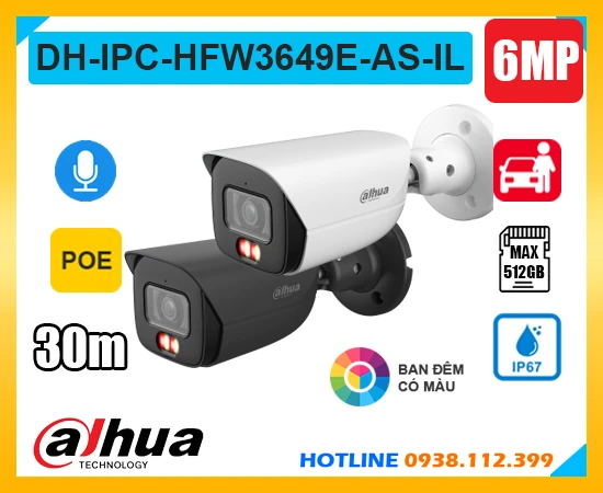 Camera Ghi Âm DH-IPC-HFW3649E-AS-IL (6MP), camera quan sát DH-IPC-HFW3649E-AS-IL, lắp camera DH-IPC-HFW3649E-AS-IL giá rẻ, lắp đặt camera DH-IPC-HFW3649E-AS-IL, camera dahua DH-IPC-HFW3649E-AS-IL, camera DH-IPC-HFW3649E-AS-IL giá rẻ, camera chính hãng DH-IPC-HFW3649E-AS-IL,
