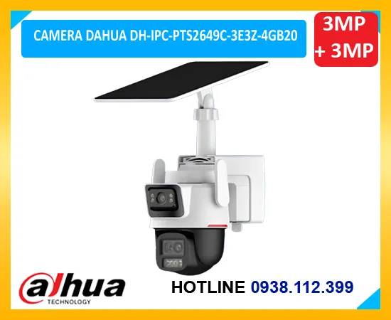 Camera DAHUA WizColor, Camera 2 MẮT 4G DH-IPC-PTS2649C-3E3Z-4GB20, Camera 4G DAHUA DH-IPC-PTS2649C-3E3Z-4GB20, Camera DAHUA NĂNG LƯỢNG MẶT TRỜI DH-IPC-PTS2649C-3E3Z-4GB20 giá rẻ,camera 2 MẮT 4G DH-IPC-PTS2649C-3E3Z-4GB20 chính hãng.