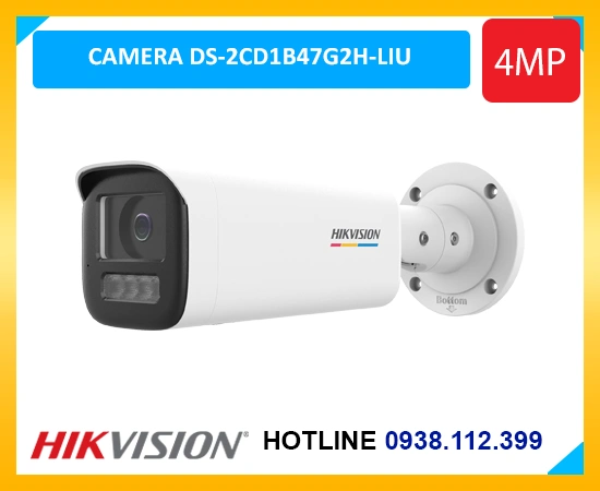 DS-2CD1B47G2H-LIU Hikvision ColorVu, camera thân trụ DS-2CD1B47G2H-LIU, camera IP 4MP DS-2CD1B47G2H-LIU, DS-2CD1B47G2H-LIU quan sát ban đêm có màu, báo giá camera DS-2CD1B47G2H-LIU, camera Hikvision ngoài trời DS-2CD1B47G2H-LIU, DS-2CD1B47G2H-LIU tích hợp micro