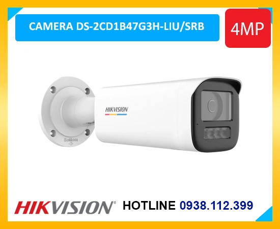 DS-2CD1B47G3H-LIU/SRB camera ColorVu AI, DS-2CD1B47G3H-LIU/SRB camera IP 4MP, DS-2CD1B47G3H-LIU/SRB Hikvision chính hãng, DS-2CD1B47G3H-LIU/SRB camera ngoài trời, DS-2CD1B47G3H-LIU/SRB công nghệ HikAI-ISP, DS-2CD1B47G3H-LIU/SRB camera báo động thông minh