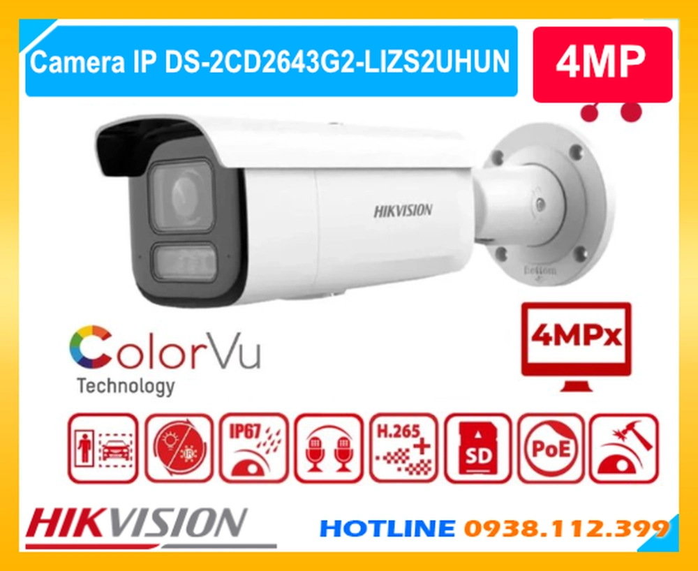 Camera 4.0MP IP DS-2CD2643G2-LIZS2UHUN, camera IP DS-2CD2643G2-LIZS2UHUN, Camera thân DS-2CD2643G2-LIZS2UHUN, DS-2CD2643G2-LIZS2UHUN , Hikvision DS-2CD2643G2-LIZS2UHUN, camera chính hãng , camera cao cấp DS-2CD2643G2-LIZS2UHUN 