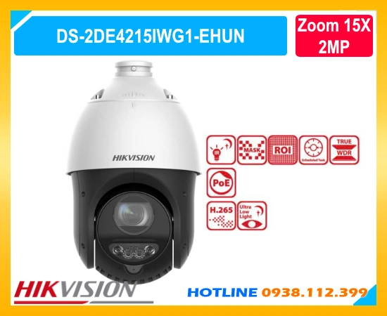 DS-2DE4215IWG1-EHUN, Camera DS-2DE4215IWG1-EHUN, Camera Hikvision DS-2DE4215IWG1-EHUN, Camera PTZ DS-2DE4215IWG1-EHUN, Giá DS-2DE4215IWG1-EHUN, Thông số DS-2DE4215IWG1-EHUN, Camera Zoom 15X DS-2DE4215IWG1-EHUN, Mua DS-2DE4215IWG1-EHUN chính hãng