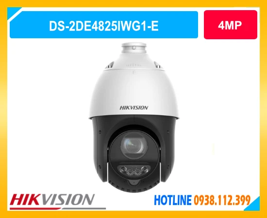 camera hikvision DS-2DE4825IWG1-E, camera PTZ 8MP Hikvision, camera zoom quang 25X, camera AI AcuSense, camera hồng ngoại 100m