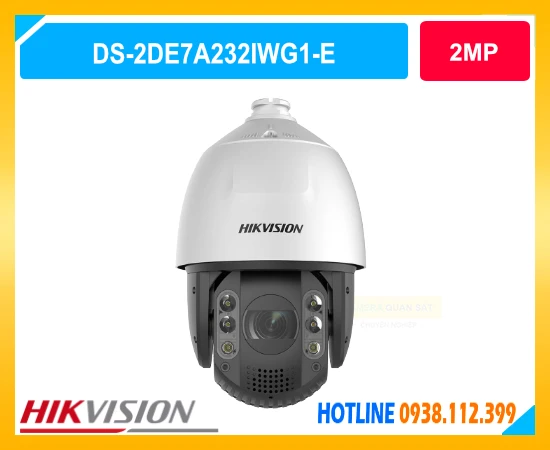 camera Hikvision DS-2DE7A232IWG1-E, camera PTZ 2MP, camera Speed Dome Hikvision, camera AI AcuSense, camera zoom quang 32X