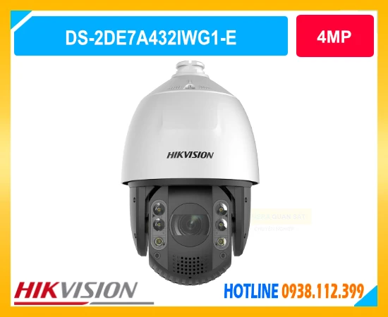 camera Hikvision DS-2DE7A432IWG1-E, camera PTZ 4MP, camera Speed Dome Hikvision, camera AI AcuSense, camera zoom quang 32X