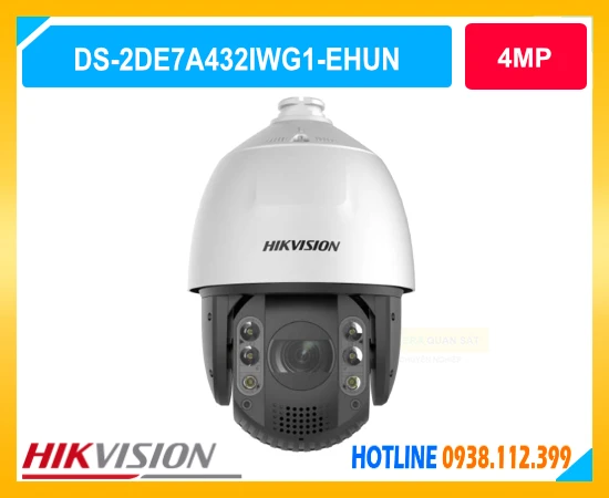 camera Hikvision DS-2DE7A432IWG1-EHUN, camera PTZ 4MP, camera Speed Dome Hikvision, camera AI AcuSense, camera zoom quang 32X