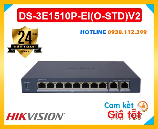 DS-3E1510P-EI(O-STD)V2, thiết bị chia mạng DS-3E1510P-EI(O-STD)V2, Hikvision DS-3E1510P-EI(O-STD)V2, switch chia DS-3E1510P-EI(O-STD)V2, switch DS-3E1510P-EI(O-STD)V2 giá rẻ, 