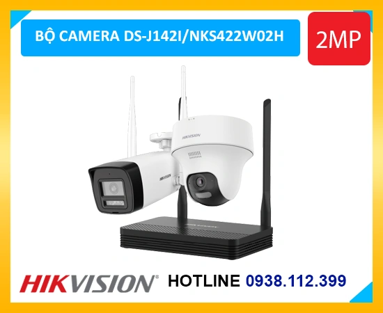 DS-J142I/NKS422W02H, bộ camera wifi Hikvision, camera wifi Hikvision chính hãng, DS-J142I/NKS422W02H giá tốt, camera wifi ngoài trời Hikvision, bộ kit camera wifi Hikvision, camera đàm thoại 2 chiều Hikvision, camera Wi-Fi 6 Hikvision, lắp đặt DS-J142I/NKS422W02H