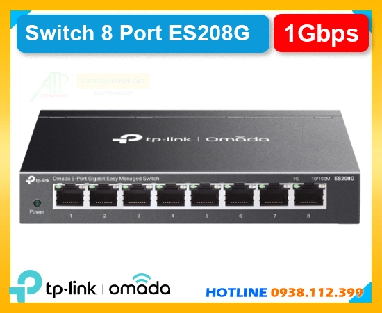 Switch Omada ES208G 8 Cổng, Bộ Chia Mạng ES208G Gigabit, Switch Gigabit 8 Port ES208G, Switch Quản Lý Omada ES208G, Switch Mạng ES208G 8 Cổng, Bộ Chuyển Mạng ES208G Gigabit, Switch Ethernet Omada ES208G