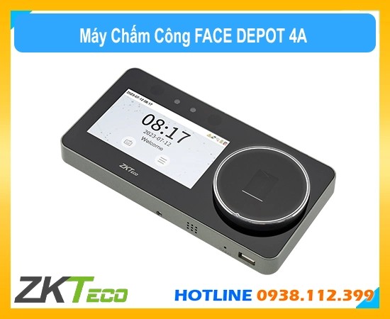 máy chấm công khuôn mặt ZKTeco FaceDepot-4A, máy nhận diện khuôn mặt ZKTeco FaceDepot-4A, máy quét khuôn mặt ZKTeco FaceDepot-4A, máy kiểm soát ra vào ZKTeco FaceDepot-4A, máy nhận dạng khuôn mặt FaceDepot-4A, máy chấm công nhân viên FaceDepot-4A, máy khuôn mặt FaceDepot-4A