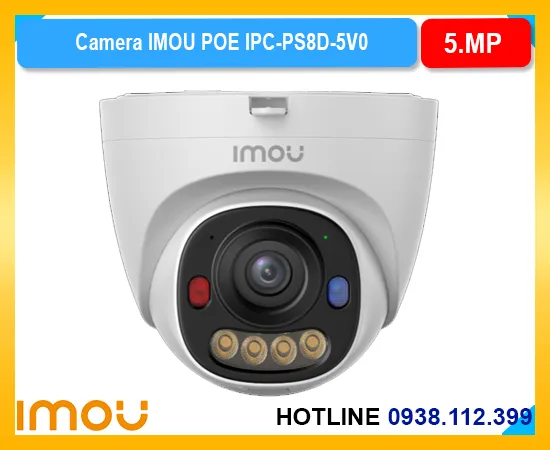 camera imou IPC-PS8D-5V0, camera imou IPC-PS8D-5V0, camera imou poe dome 5mp, camera imou ghi âm, camera imou full màu ban đêm, camera imou có đèn cảnh báo, camera imou hỗ trợ thẻ nhớ 512gb