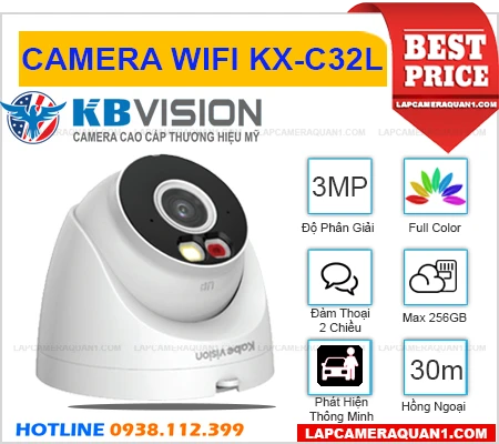 Camera IP Wifi KBVISION KX-C32L (3MP), camera quan sát KX-C32L, camera chính hãng KX-C32L, camera giám sát KX-C32L, lắp đặt camera KX-C32L, lắp camera KX-C32L giá rẻ, camera không dây KX-C32L, camera đàm thoại 2 chiều KX-C32L, camera trong nhà KX-C32L, KX-C32L,