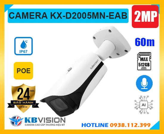 KX-D2005MN-EAB Camera KBVISION (2MP), camera quan sát KBVISION KX-D2005MN-EAB, lắp đặt camera KBVISION KX-D2005MN-EAB, lắp camera KBVISION KX-D2005MN-EAB giá rẻ, KBVISION KX-D2005MN-EAB, KX-D2005MN-EAB, camera ghi âm KX-D2005MN-EAB, camera phát hiện khuôn mặt KX-D2005MN-EAB,
