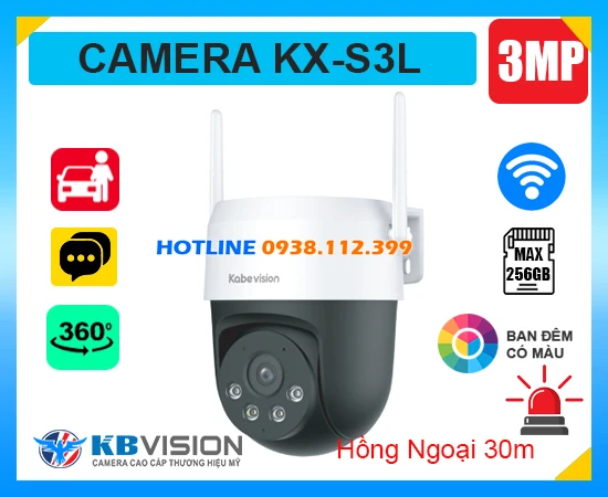 Camera Wifi KBVISION KX-S3L (3MP), camera quan sát KX-S3L, camera giám sát KX-S3L, lắp đặt camera KX-S3L, lắp camera KX-S3L giá rẻ, camera chính hãng KX-S3L, camera KX-S3L giá rẻ, KX-S3L, camera quay xoay 360 KX-S3L, camera ngoài trời KX-S3L, 