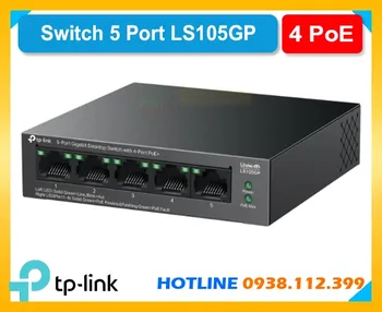 switch 4 poe ls105gp, switch gigabit ls105gp, switch tp-link ls105gp, switch mạng ls105gp, switch poe tp-link ls105gp, switch poe+ ls105gp, switch để bàn ls105gp