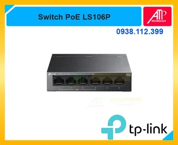 LS106P switch PoE 6 cổng, TP-Link LS106P chính hãng, LS106P cấp nguồn PoE 65W, LS106P switch PoE cho camera IP, LS106P hỗ trợ Extend Mode 250m, LS106P PoE Auto Recovery, LS106P switch để bàn không quạt, LS106P giải pháp mạng giám sát, LS106P switch Fast Ethernet 4 PoE+