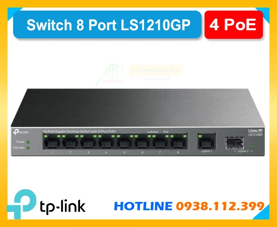 Switch TP-Link TL-SG1210MP 8PoE, Switch Gigabit TP-Link TL-SG1210MP, Bộ chia mạng TP-Link TL-SG1210MP, Hub mạng TP-Link TL-SG1210MP, Switch PoE TP-Link TL-SG1210MP, Switch desktop TP-Link TL-SG1210MP, Switch RJ45 TP-Link TL-SG1210MP