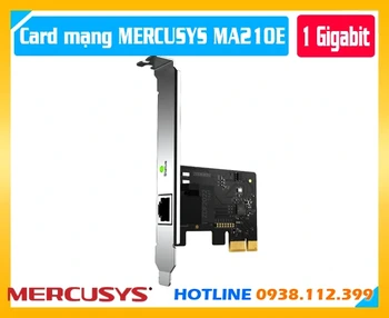 Card Mạng MERCUSYS MA210E 1Gbps, MERCUSYS MA210E, card mạng PCIe Gigabit, card mạng LAN 1Gbps, card mạng MERCUSYS PCIe, card mạng cho PC, card mạng Ethernet Gigabit, MA210E