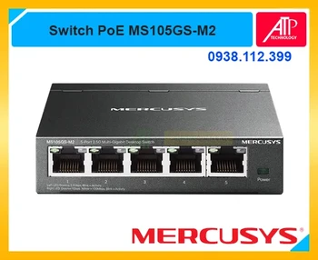 MS105GS-M2 Switch Multi-Gigabit 2.5G, Mercusys MS105GS-M2 chính hãng, MS105GS-M2 Switch 5 cổng 2.5Gbps, MS105GS-M2 cho NAS tốc độ cao, MS105GS-M2 nâng cấp mạng WiFi 6 WiFi 7, MS105GS-M2 Switch để bàn không quạt, MS105GS-M2 vỏ kim loại bền bỉ, MS105GS-M2 Plug and Play dễ lắp đặt