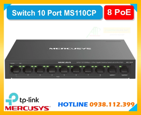 MS110CP PoE, MS110CP cấp nguồn, MS110CP chuyển mạch, MS110CP giám sát, MS110CP PoE+, MS110CP extends, MS110CP không quản lý, Suiwtch MS110CP, switch chính hãng, Switch giá rẻ

