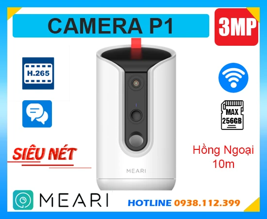 Camera Wifi Meari P1 (3MP), lắp đặt camera Meari P1, camera quan sát Meari P1, Meari P1, P1, camera Meari P1 giá rẻ, lắp đặt camera chăm thú cưng Meari P1, camera giám sát Meari P1, camera Meari P1 chính hãng,