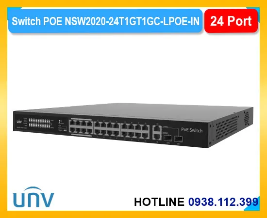 Switch PoE UNV NSW2020-24T1GT1GC-LPOE-IN,switch poe unv nsw2020-24t1gt1gc-lpoe-in,switch poe unv 24 port, switch poe uniview 24 cổng,NSW2020-24T1GT1GC-LPOE-IN,UNV NSW2020-24T1GT1GC-LPOE-IN,Switch UNV NSW2020-24T1GT1GC-LPOE-IN, Switch 24 port PoE UNV NSW2020-24T1GT1GC-LPOE-IN,