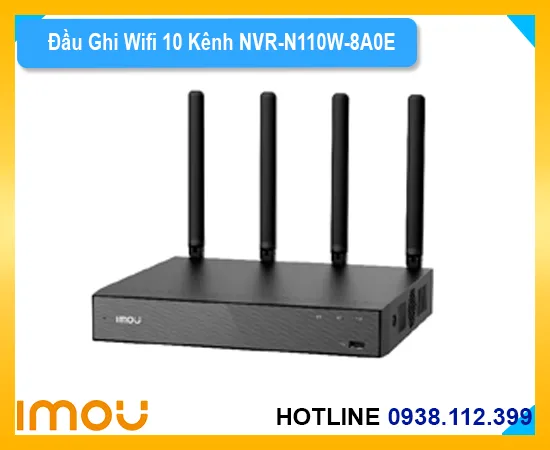 đầu ghi wifi imou n110w NVR-N110W-8A0E, đầu ghi imou 10 kênh, đầu ghi hình imou n110w chính hãng, đầu ghi hình wifi imou giá rẻ, đầu ghi imou hỗ trợ 8mp, nvr imou n110w 10 kênh, đầu ghi hình imou không dây
