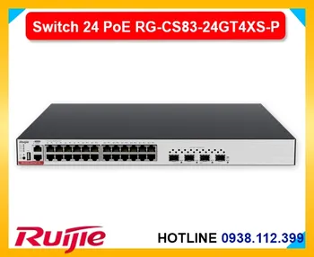 RG-CS83-24GT4XS-P chính hãng, Switch RG-CS83-24GT4XS-P PoE+, Ruijie RG-CS83-24GT4XS-P, RG-CS83-24GT4XS-P Layer3, RG-CS83-24GT4XS-P 10GE, RG-CS83-24GT4XS-P campus, RG-CS83-24GT4XS-P