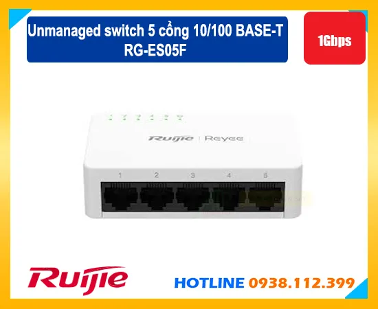 Switch Ruijie 5 Cổng BASE-T RG-ES05F,RG-ES05F, Switch 5 Cổng BASE-T RG-ES05F, Switch RG-ES05F, Switch Ruijie RG-ES05F, RG-ES05F switch,  Switch 5 Cổng BASE-T Ruijie, RG-ES05F Switch 5 Cổng BASE-T