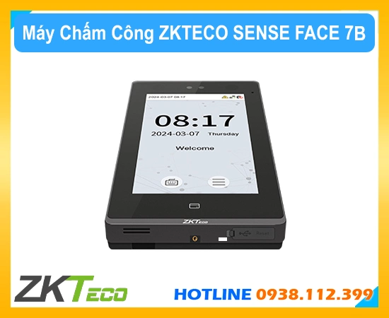 Máy chấm công khuôn mặt SenseFace 7B, Máy kiểm soát ra vào SenseFace 7B, Máy nhận diện khuôn mặt SenseFace 7B, Máy chấm công văn phòng SenseFace 7B, Máy quản lý nhân sự SenseFace 7B, Máy chấm công thẻ từ SenseFace 7B, Máy chấm công WiFi SenseFace 7B